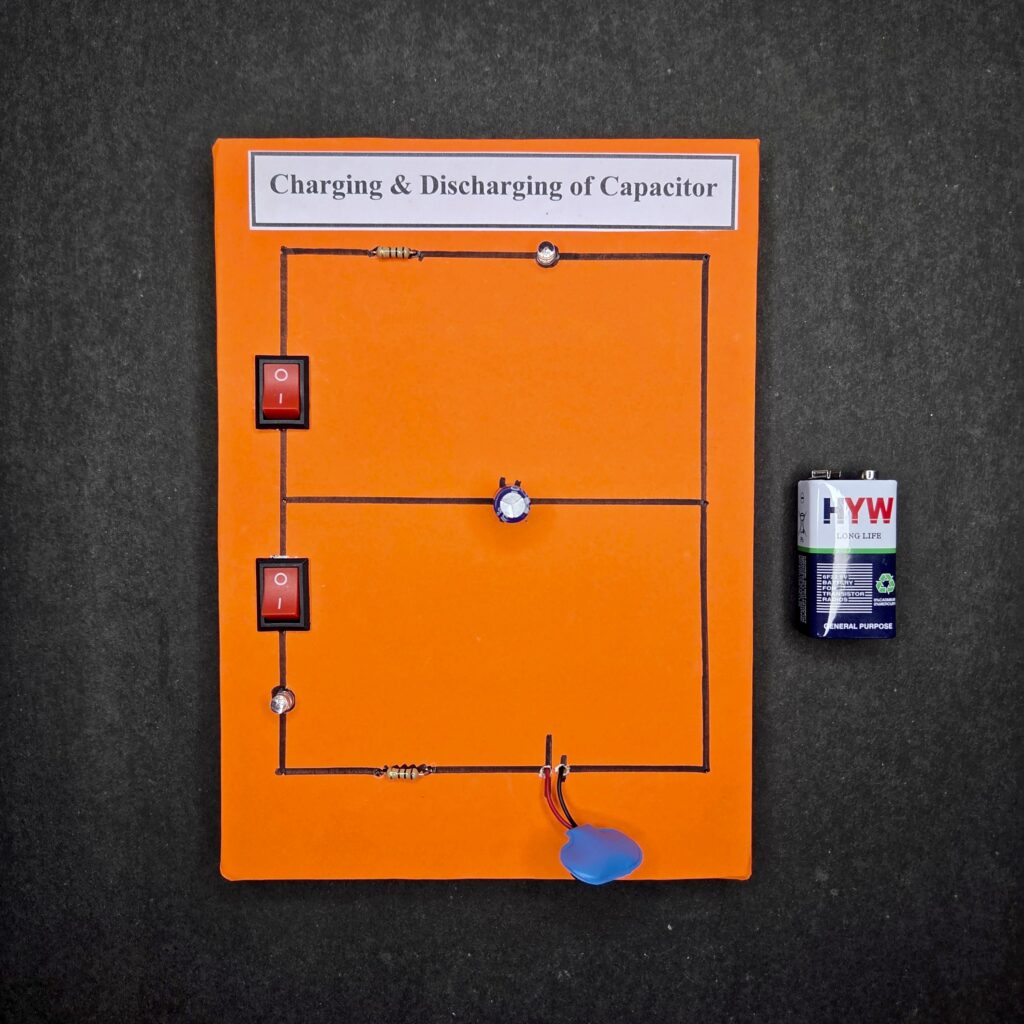 Charging and Discharging of Capacitor Working Model for class 12
